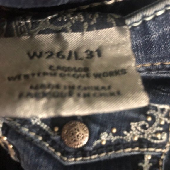 Women's Silver Aiko Flap Skinny Jeans Size 29/28 - Picture 6 of 7